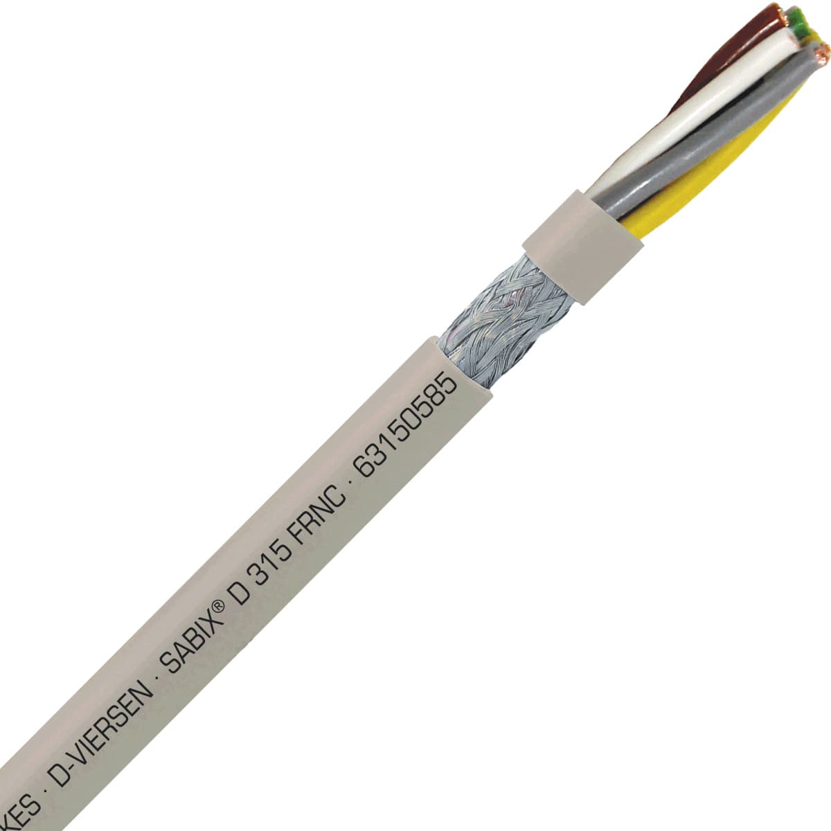 SAB 63150585 SABIX D 315 FRNC -16 AWG/5c, halogen-free flame retardant flexible SABIX data cable, CE, RoHS SAB 63150585 SABIX D 315 FRNC -16 AWG/5c, halogen-free flame retardant flexible SABIX data cable, CE, RoHS