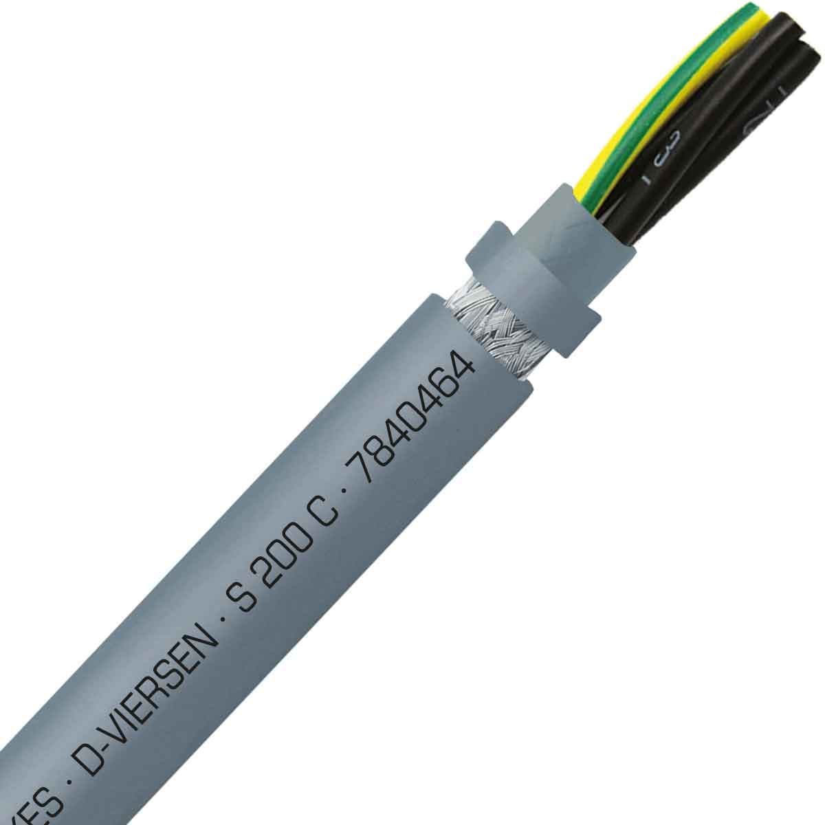 SAB 7840464 S 200 C - 2 AWG/4c, shielded halogen free continuous flex oil resistant control cable, CE, RoHS SAB 7840464 S 200 C - 2 AWG/4c, shielded halogen free continuous flex oil resistant control cable, CE, RoHS
