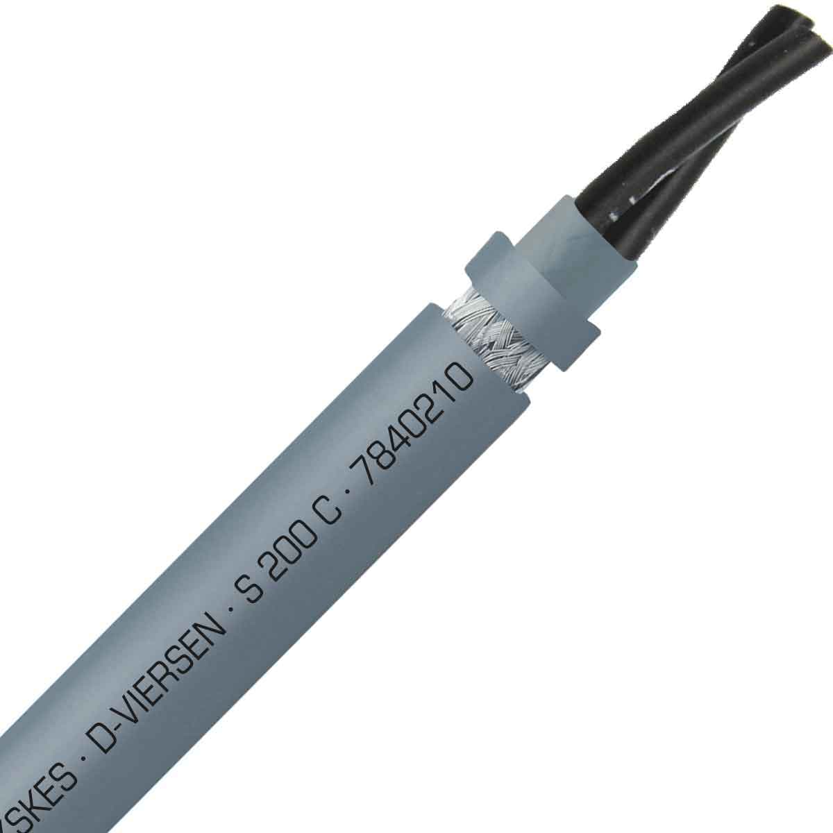 SAB 7840210 S 200 C - 18 AWG/2c, shielded halogen free continuous flex oil resistant control cable, CE, RoHS SAB 7840210 S 200 C - 18 AWG/2c, shielded halogen free continuous flex oil resistant control cable, CE, RoHS