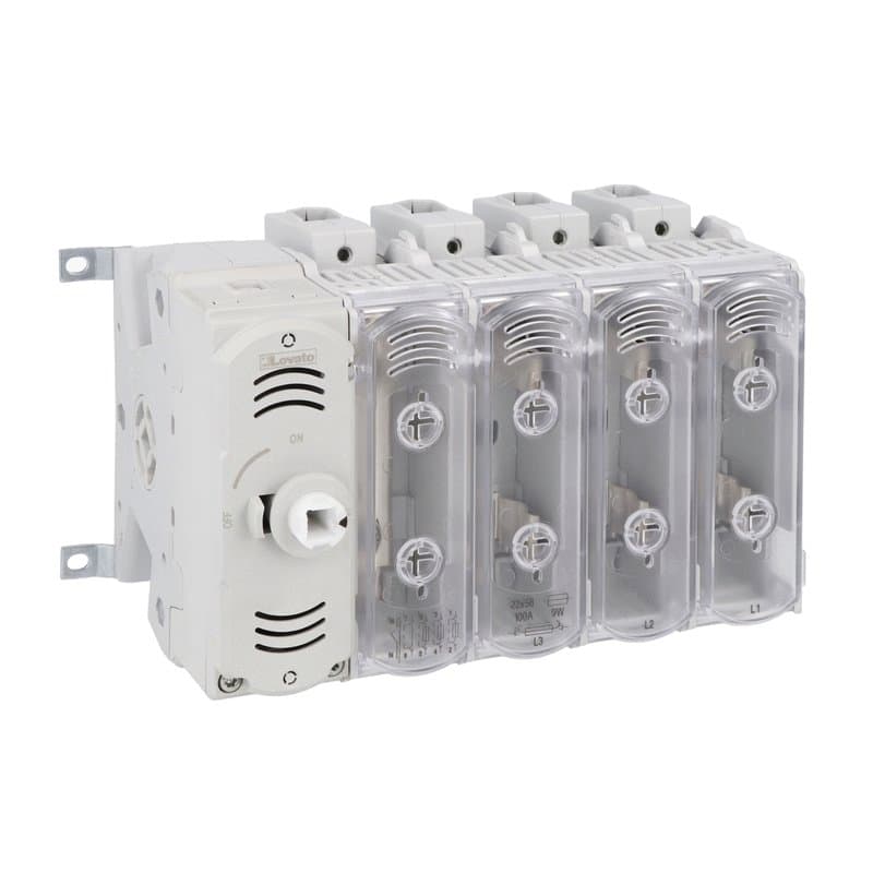 Lovato Electric GEF0100FT4 GEF0100FT4 Lovato - Four-pole switch disconnector, with NFC fuse holder, 100A Lovato Electric GEF0100FT4 GEF0100FT4 Lovato - Four-pole switch disconnector, with NFC fuse holder, 100A