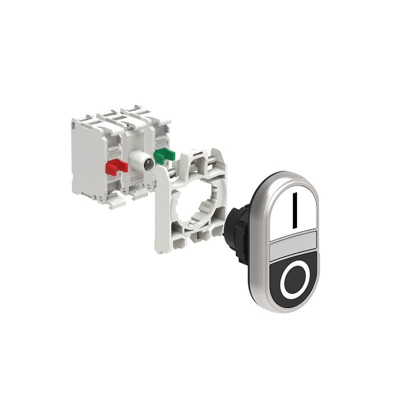 Lovato Electric LPCBL7124K11PM LPCBL7124K11PM Lovato - KIT plastic double-touch actuator, spring return, white indicator, 2 flush pushbuttons, White Black/I 0 with mounting adapter and 2 contact elements, 1NO+1NC. Screw termination. LED integrated lamp-holder, steady light, 185...265VAC Lovato Electric LPCBL7124K11PM LPCBL7124K11PM Lovato - KIT plastic double-touch actuator, spring return, white indicator, 2 flush pushbuttons, White Black/I 0 with mounting adapter and 2 contact elements, 1NO+1NC. Screw termination. LED integrated lamp-holder, steady light, 185...265VAC