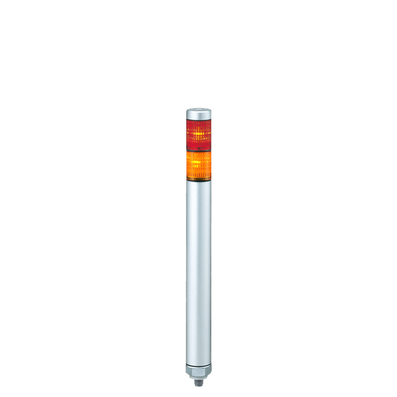 Patlite MP-202C-RY 30mm 2-Tier LED Signal Tower at 24V DC, Direct Mount, M12 connector, Silver Body, LED: Red, Amber Patlite MP-202C-RY 30mm 2-Tier LED Signal Tower at 24V DC, Direct Mount, M12 connector, Silver Body, LED: Red, Amber
