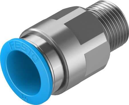 Festo 164957 push-in fitting QS-3/8-16 male thread with external hexagon. Size: Standard, Nominal size: 11 mm, Type of seal on screw-in stud: coating, Assembly position: Any, Container size: 1 Festo 164957 push-in fitting QS-3/8-16 male thread with external hexagon. Size: Standard, Nominal size: 11 mm, Type of seal on screw-in stud: coating, Assembly position: Any, Container size: 1