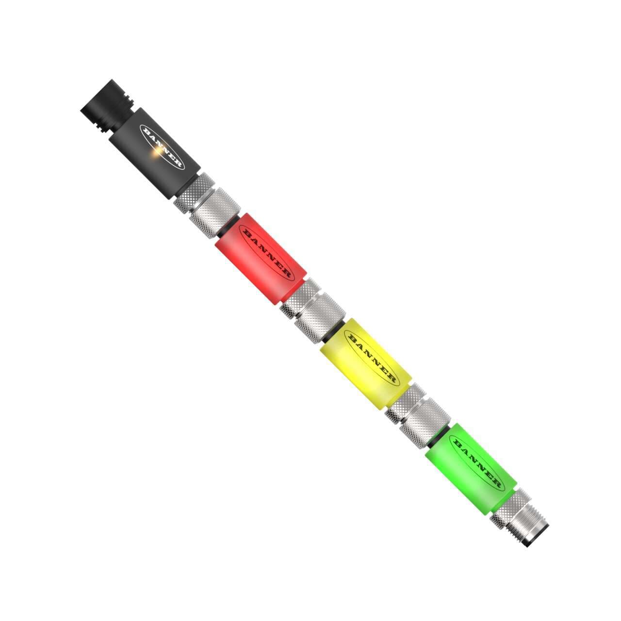 Banner TL15GYRAQ Banner TL15GYRAQ - TL15 Series Kit: 3-Color Audible In-Line Status Indicator; Voltage: 12 or 24 V dc; Housing: PVC; IP67; Input: PNP; Colors: Green, Yellow, Red; Male-Female 5-pin M12 Integral QD Banner TL15GYRAQ Banner TL15GYRAQ - TL15 Series Kit: 3-Color Audible In-Line Status Indicator; Voltage: 12 or 24 V dc; Housing: PVC; IP67; Input: PNP; Colors: Green, Yellow, Red; Male-Female 5-pin M12 Integral QD