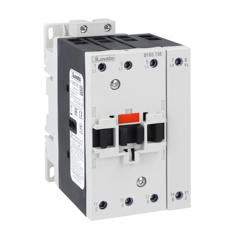 Lovato Electric BF65T4E230 BF65T4E230 Lovato - Four-pole contactor, IEC operating current Ith (AC1) = 100A, AC/DC coil, 230VAC/DC Lovato Electric BF65T4E230 BF65T4E230 Lovato - Four-pole contactor, IEC operating current Ith (AC1) = 100A, AC/DC coil, 230VAC/DC