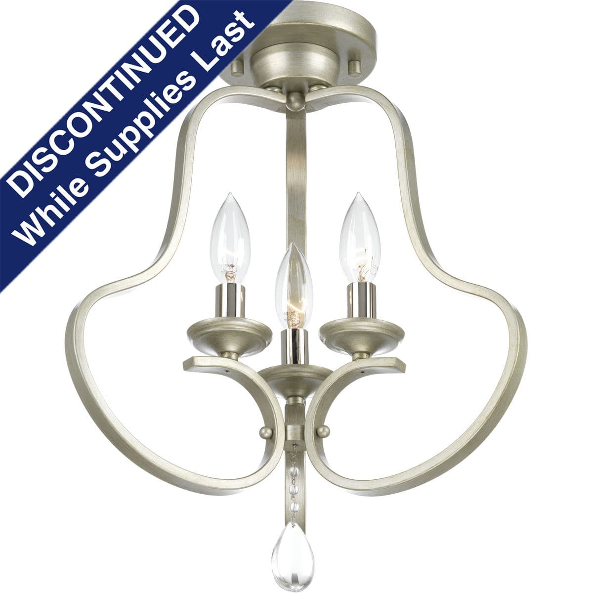 Hubbell P350094-134 The three-light fixture in the Anjoux Collection is a convertible chain and flush mount for versatile lighting in a wide range of design spaces including, foyers, hallways, breakfast nooks and kitchens. The fixture is adorned by elegant crystal finials in Hubbell P350094-134 The three-light fixture in the Anjoux Collection is a convertible chain and flush mount for versatile lighting in a wide range of design spaces including, foyers, hallways, breakfast nooks and kitchens. The fixture is adorned by elegant crystal finials in