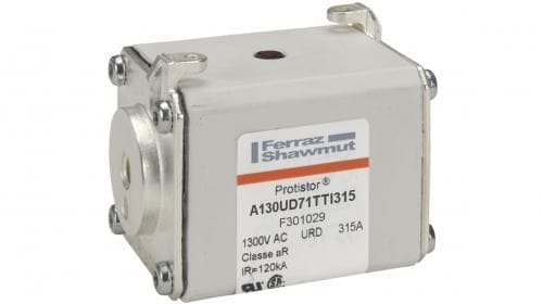 Mersen F301029 F301029 Mersen - Square Body High-Speed Fuse Protistor® Size 71 aR 1250VAC IEC 1300VAC UL 315A With Striker Flush ends UNC threads Mersen F301029 F301029 Mersen - Square Body High-Speed Fuse Protistor® Size 71 aR 1250VAC IEC 1300VAC UL 315A With Striker Flush ends UNC threads