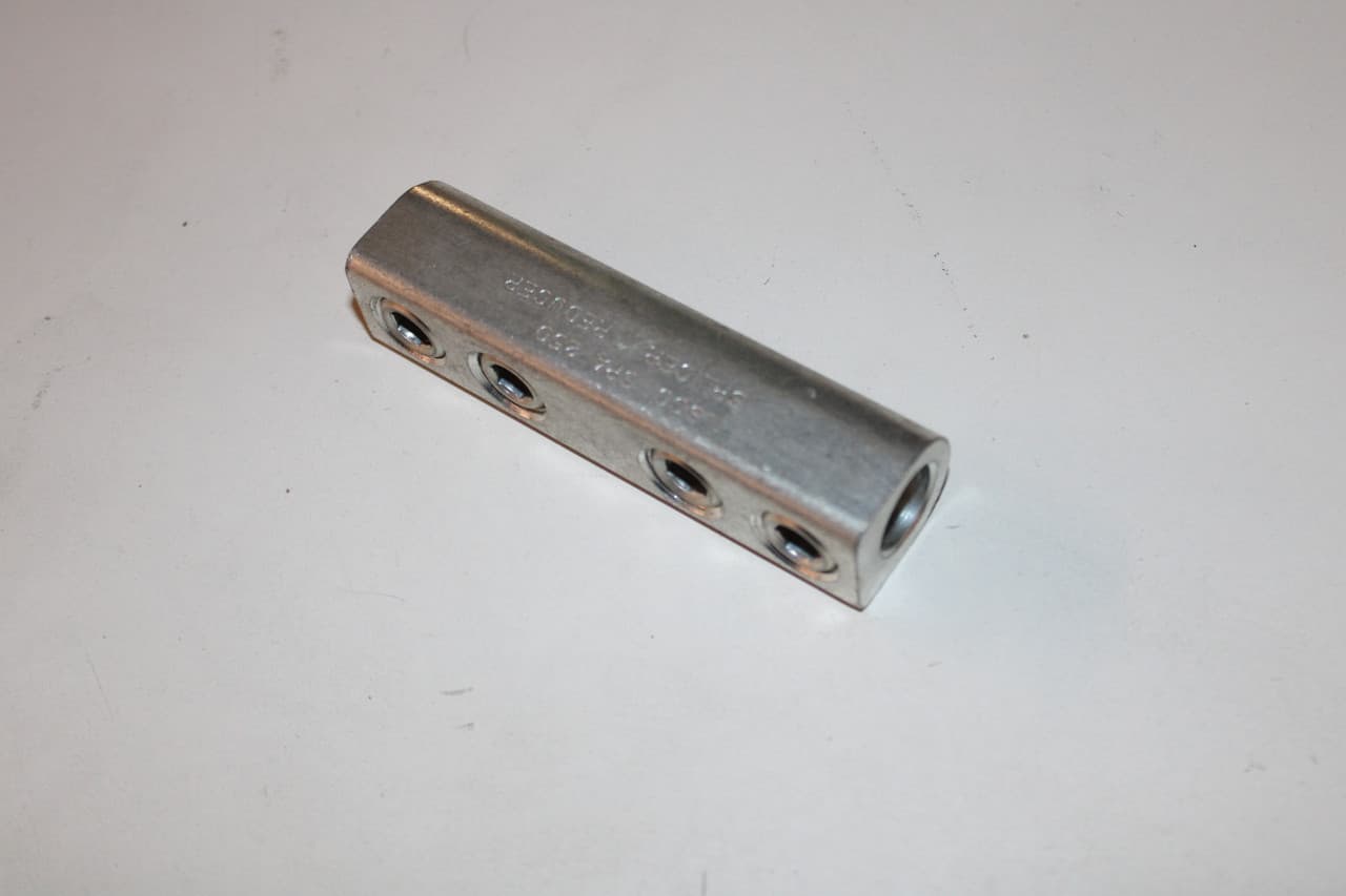 Ilsco SPA-250 35 kV, 6 AWG to 250 KCMIL, Electro Tin Plated Aluminum Alloy, 2-Screw, Non-Insulated, In-Line Ilsco SPA-250 35 kV, 6 AWG to 250 KCMIL, Electro Tin Plated Aluminum Alloy, 2-Screw, Non-Insulated, In-Line