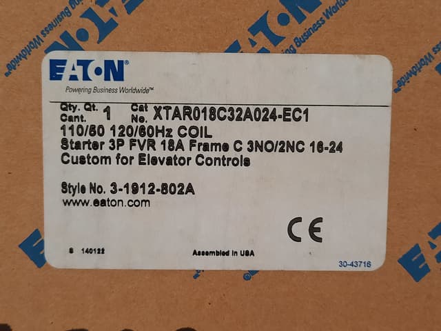 XTAR018C32A024-EC1 Part Image. Manufactured by Eaton.