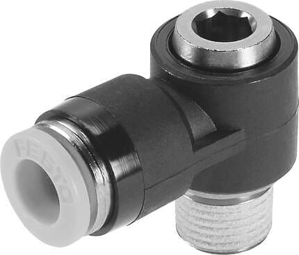 Festo 190760 push-in L-fitting QSLV-3/8-5/16-I-U 360° orientable, external thread with internal hexagon. Size: Standard, Nominal size: 4,2 mm, Type of seal on screw-in stud: coating, Assembly position: Any, Container size: 1 Festo 190760 push-in L-fitting QSLV-3/8-5/16-I-U 360° orientable, external thread with internal hexagon. Size: Standard, Nominal size: 4,2 mm, Type of seal on screw-in stud: coating, Assembly position: Any, Container size: 1