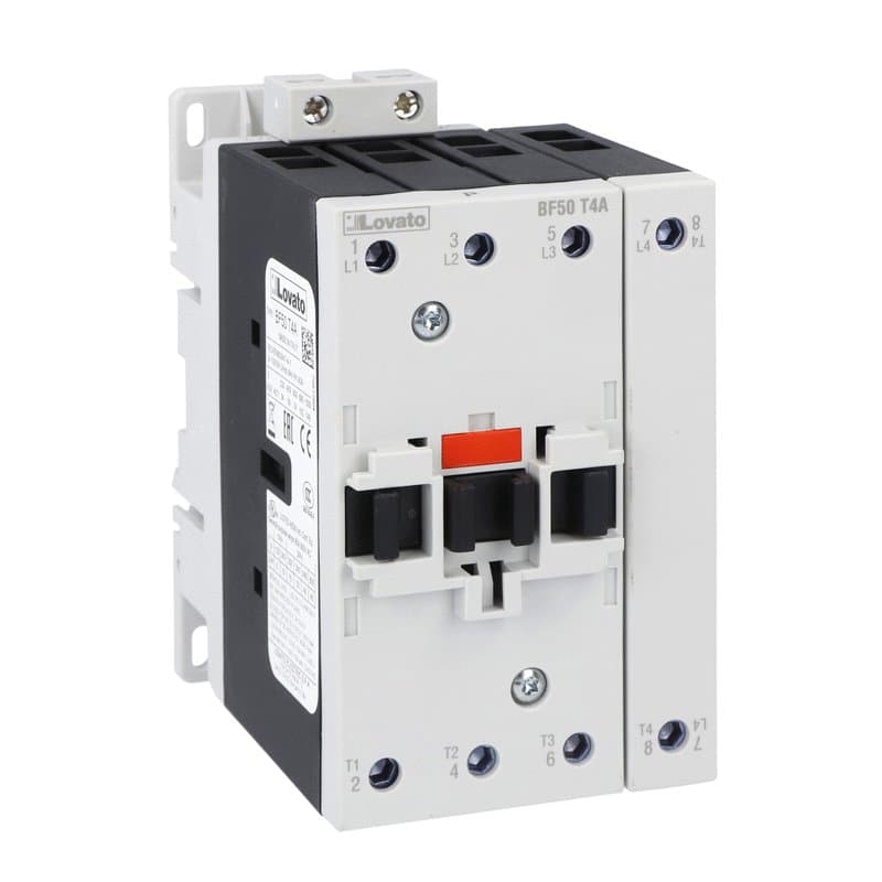 Lovato Electric BF50T4A02460 BF50T4A02460 Lovato - Four-pole contactor, IEC operating current Ith (AC1) = 90A, AC coil 60Hz, 24VAC Lovato Electric BF50T4A02460 BF50T4A02460 Lovato - Four-pole contactor, IEC operating current Ith (AC1) = 90A, AC coil 60Hz, 24VAC