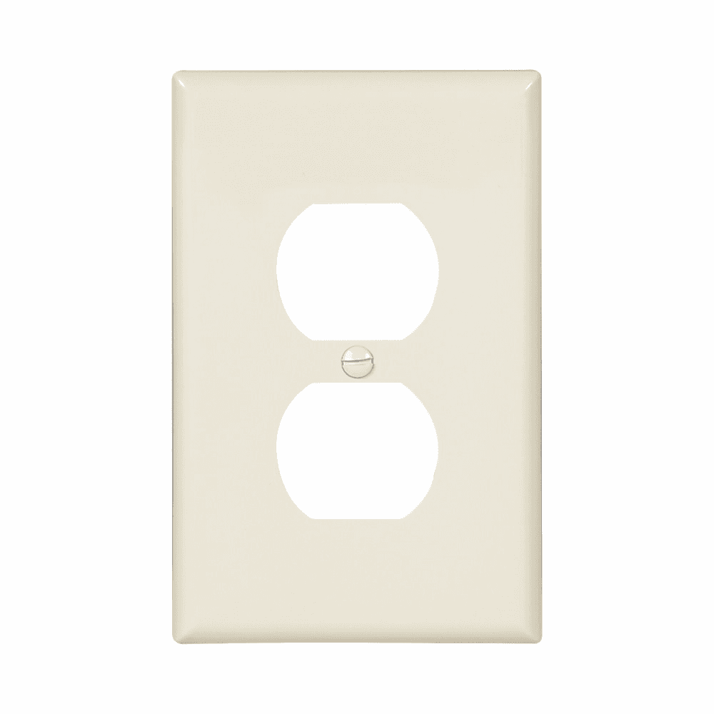 Eaton PJ8LA PJ8LA Eaton - Eaton Duplex receptacle wallplate, Lt. Almond, Duplex receptacle Cutout, Polycarbonate, Single- gang, Mid-size Eaton PJ8LA PJ8LA Eaton - Eaton Duplex receptacle wallplate, Lt. Almond, Duplex receptacle Cutout, Polycarbonate, Single- gang, Mid-size