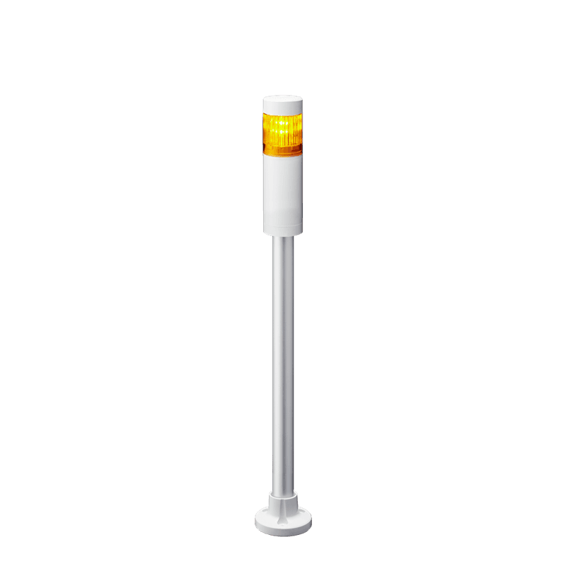Patlite LR4-102PJNW-Y 40mm 1-tier Signal Tower, 24V DC, Pole Mount with Circular Bracket and Cable, No Flashing/Buzzer, Off-white body, Amber LED Module Patlite LR4-102PJNW-Y 40mm 1-tier Signal Tower, 24V DC, Pole Mount with Circular Bracket and Cable, No Flashing/Buzzer, Off-white body, Amber LED Module