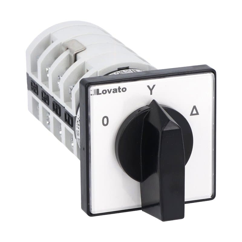 Lovato Electric 7GN2512U 7GN2512U Lovato - Rotary cam switch 7GN series, star-delta motor starter switch 25A, for front mounting with black handle, front plate 48X48mm Lovato Electric 7GN2512U 7GN2512U Lovato - Rotary cam switch 7GN series, star-delta motor starter switch 25A, for front mounting with black handle, front plate 48X48mm