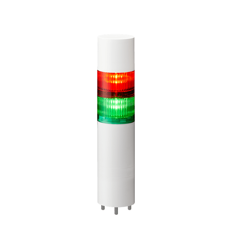 Patlite LR6-202WMBW-RG-FB295 IP69K, 2-tier, 60mm Washdown Safe Signal Tower; Off-white Body; Red and Green LED Modules Patlite LR6-202WMBW-RG-FB295 IP69K, 2-tier, 60mm Washdown Safe Signal Tower; Off-white Body; Red and Green LED Modules