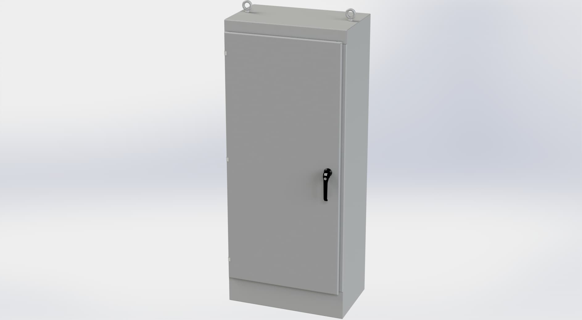 Saginaw Control SCE-72EL3018FS EL FS Enclosure, Height:72.00", Width:30.00", Depth:18.00", ANSI-61 gray powder coat inside and out. Optional sub-panels are powder coated white. Saginaw Control SCE-72EL3018FS EL FS Enclosure, Height:72.00", Width:30.00", Depth:18.00", ANSI-61 gray powder coat inside and out. Optional sub-panels are powder coated white.