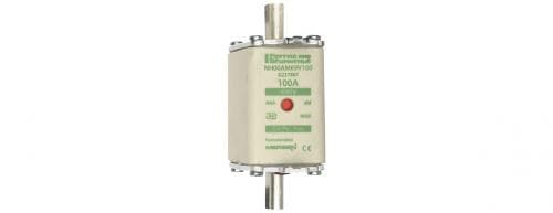 Mersen G227867 NH fuse-link aM, 690VAC, size 00, 100A double indicator/live tags Mersen G227867 NH fuse-link aM, 690VAC, size 00, 100A double indicator/live tags