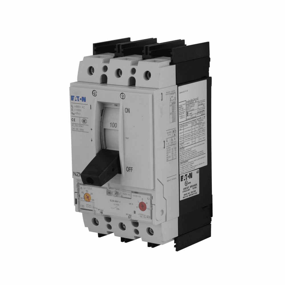 Cutler-Hammer NZMH2-A200-NA NZMH2-A200-NA Cutler-Hammer - MCCB NZM, NZM2 TM and Elec. Breakers, Circuit Breaker, 160-200A OL Prot. Rng, Screw connection, front, Three-pole, 200A Perm. Current, 150 kA, 160-200A Set. Rng OL Prot., 1200A -2000A Undelayed Adj. Rng., Rocker lever, motor drive optional Cutler-Hammer NZMH2-A200-NA NZMH2-A200-NA Cutler-Hammer - MCCB NZM, NZM2 TM and Elec. Breakers, Circuit Breaker, 160-200A OL Prot. Rng, Screw connection, front, Three-pole, 200A Perm. Current, 150 kA, 160-200A Set. Rng OL Prot., 1200A -2000A Undelayed Adj. Rng., Rocker lever, motor drive optional