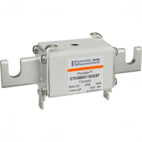Mersen T302490 Size 70 type ESF style notched blade connections gR 160 A VAC/600VDC Mersen T302490 Size 70 type ESF style notched blade connections gR 160 A VAC/600VDC