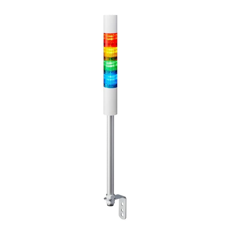 Patlite LR4-402LJBW-RYGB 40mm 4-tier Signal Tower, 24V DC, Pole Mount with L Bracket and Cable, Flashing/Buzzer, Off-white Patlite LR4-402LJBW-RYGB 40mm 4-tier Signal Tower, 24V DC, Pole Mount with L Bracket and Cable, Flashing/Buzzer, Off-white