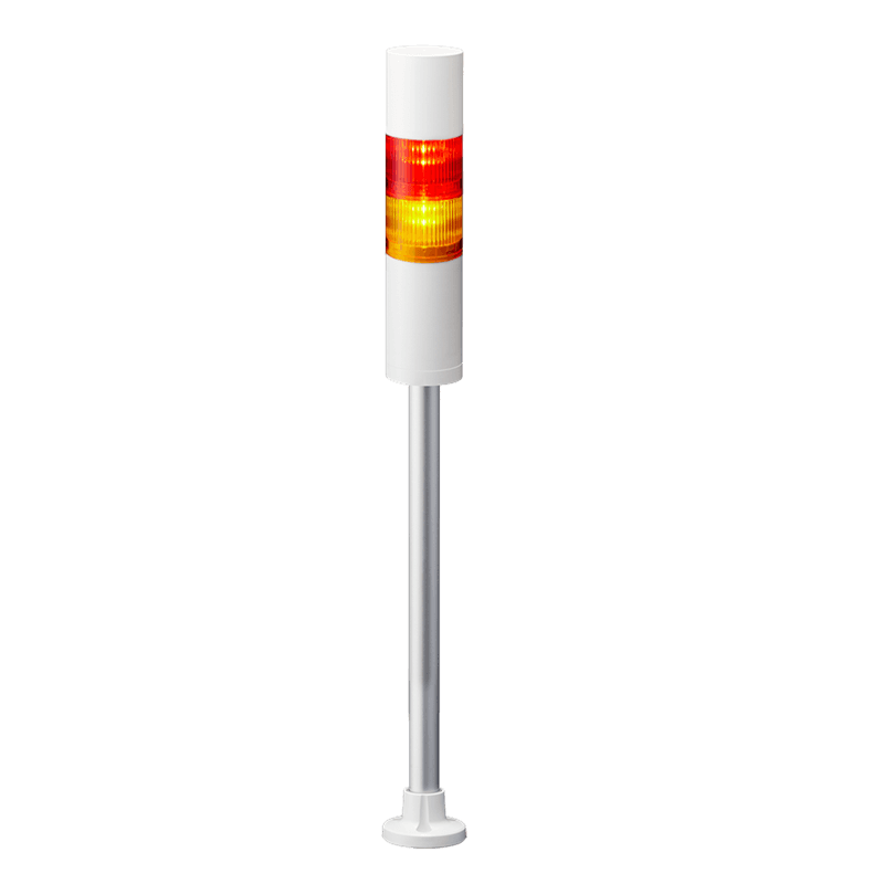 Patlite LR5-202PJBW-RY 50mm 2-tier Signal Tower, 24V DC, Pole Mount with Circular Bracket and Cable, Flashing/Buzzer, Off-white Patlite LR5-202PJBW-RY 50mm 2-tier Signal Tower, 24V DC, Pole Mount with Circular Bracket and Cable, Flashing/Buzzer, Off-white