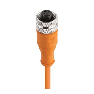 Belden 5885 1/2"-20UNF-2B Sensor/Actuator Single-Ended Cordset: Female, straight, 4-pin, U-coded, orange body, 230 V AC/DC, 4 A; PVC orange cable, 4-wires, 0.25 mm², RKT 4U-07/5 M, 5 m, 4 A Belden 5885 1/2"-20UNF-2B Sensor/Actuator Single-Ended Cordset: Female, straight, 4-pin, U-coded, orange body, 230 V AC/DC, 4 A; PVC orange cable, 4-wires, 0.25 mm², RKT 4U-07/5 M, 5 m, 4 A