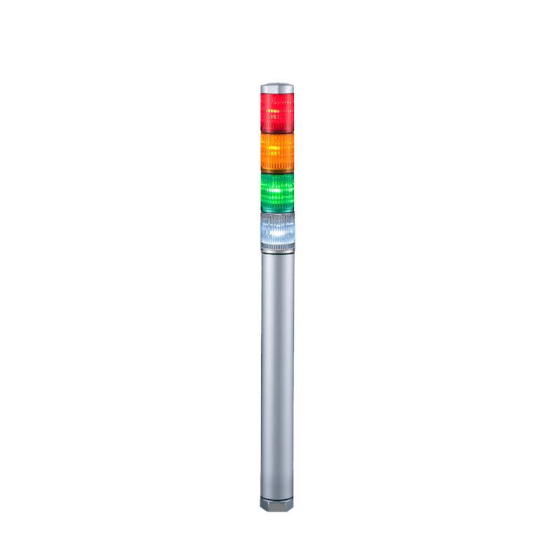 Patlite MP-402-RYGC 30mm 4-Tier LED Signal Tower, 24V AC/DC, Direct Mount, Silver Body, LED: Red, Amber, Green, White Patlite MP-402-RYGC 30mm 4-Tier LED Signal Tower, 24V AC/DC, Direct Mount, Silver Body, LED: Red, Amber, Green, White