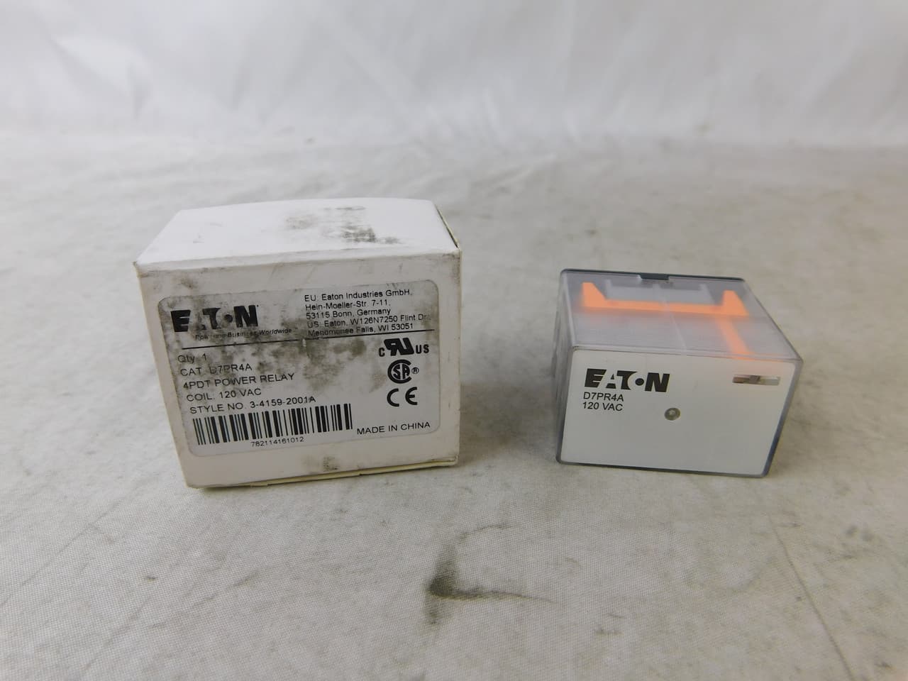 Eaton D7PR4A D7PR4A Eaton - General Purpose Plug-In Relay, D7PR, Standard relay, Test button, 120 Vac, 4PDT, 2,220 ohms, LED indicating light, Flag indicator, lock-down door, finger-grip cover, I.D. tag Eaton D7PR4A D7PR4A Eaton - General Purpose Plug-In Relay, D7PR, Standard relay, Test button, 120 Vac, 4PDT, 2,220 ohms, LED indicating light, Flag indicator, lock-down door, finger-grip cover, I.D. tag