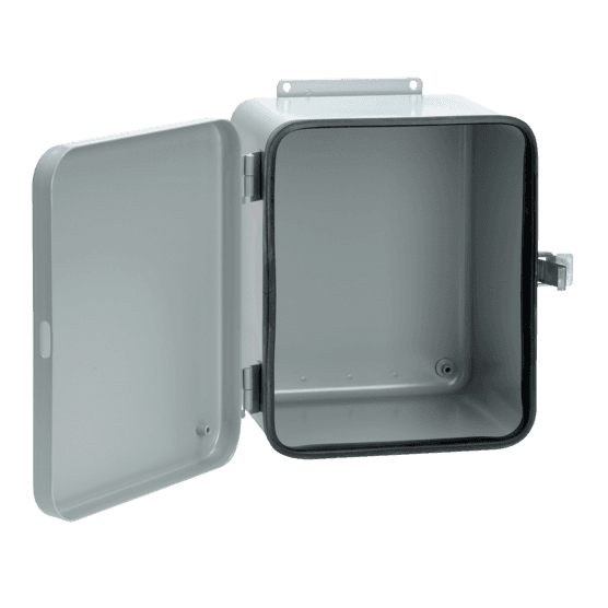 Hoffman A1084DL Removable Hinge, Quick-Release Latch, Contoured, Type 12, 10x8x4, Gray, Steel Hoffman A1084DL Removable Hinge, Quick-Release Latch, Contoured, Type 12, 10x8x4, Gray, Steel