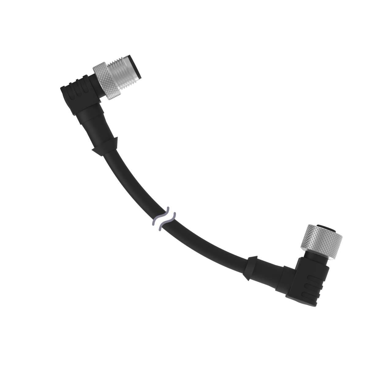 Banner MQDEC-403RR Cordset: Double Ended M12; 4-pin Right-Angle Female; 4-pin Right-Angle Male; 0.91 m 4x22 Black PVC Jacket; Nickel-Plated Brass Coupling Nuts Banner MQDEC-403RR Cordset: Double Ended M12; 4-pin Right-Angle Female; 4-pin Right-Angle Male; 0.91 m 4x22 Black PVC Jacket; Nickel-Plated Brass Coupling Nuts