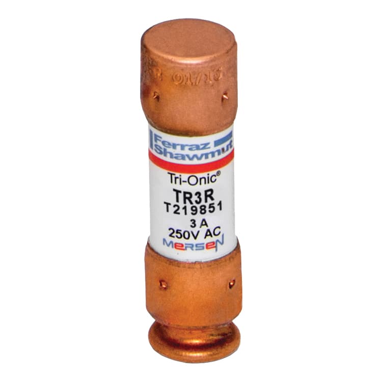 Mersen TR3R TR3R Mersen - Fuse TR-R - Class RK5 - Time-Delay 250VAC 160VDC 3A Ferrule Tri-Onic® Mersen TR3R TR3R Mersen - Fuse TR-R - Class RK5 - Time-Delay 250VAC 160VDC 3A Ferrule Tri-Onic®