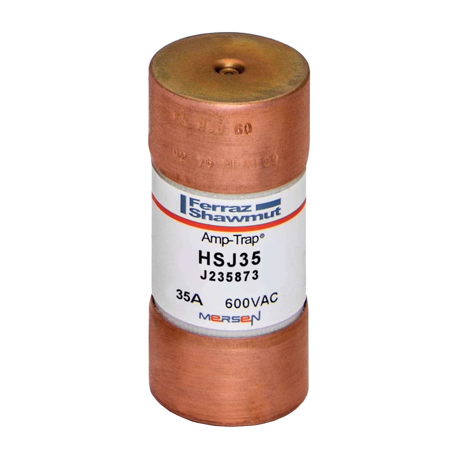 Mersen HSJ35 HSJ35 Mersen - Fuse HSJ - Class J - High-Speed 600VAC 500VDC 35A Ferrule Amp-Trap® Mersen HSJ35 HSJ35 Mersen - Fuse HSJ - Class J - High-Speed 600VAC 500VDC 35A Ferrule Amp-Trap®
