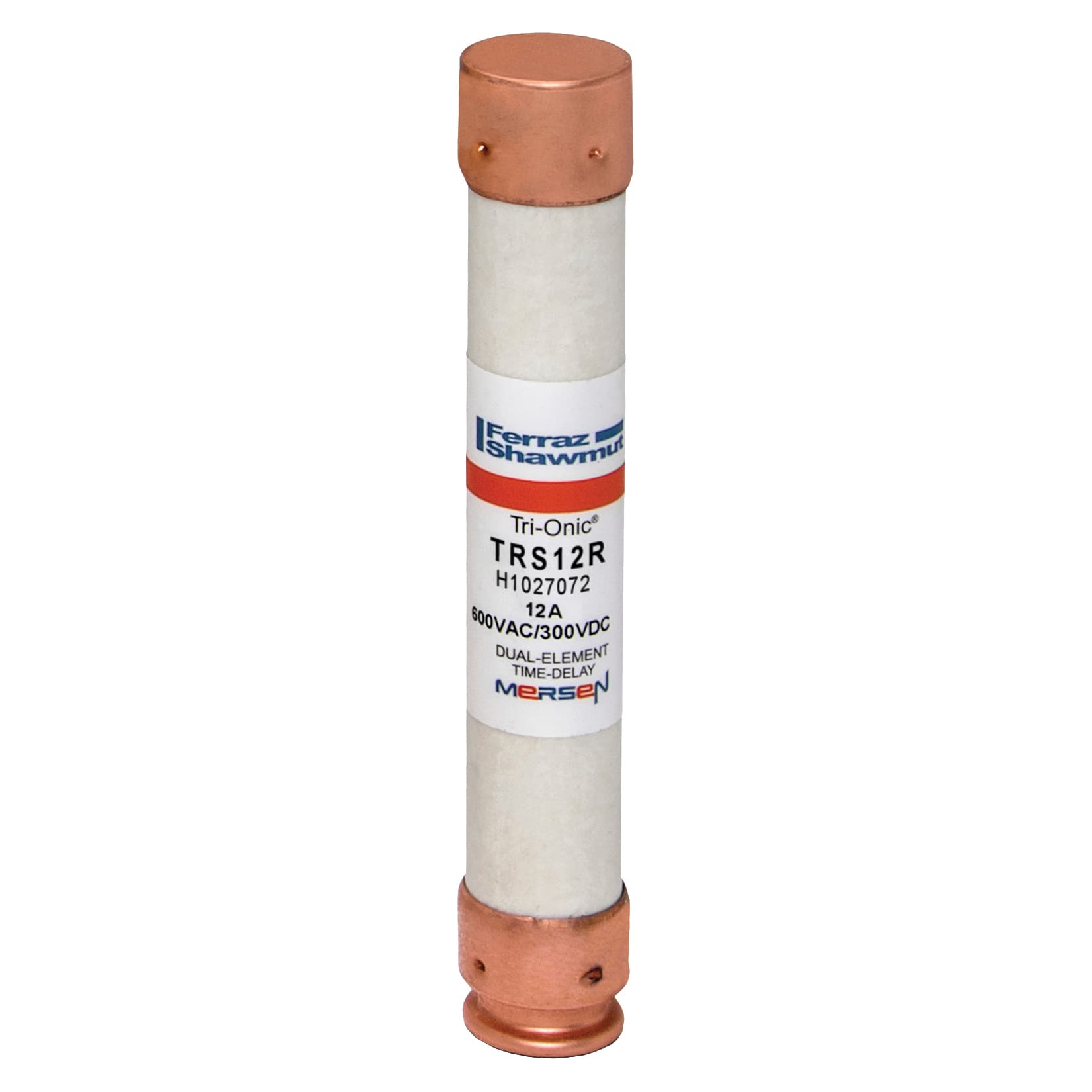Mersen TRS12R TRS12R Mersen - Fuse TRS-R - Class RK5 - Time-Delay 600VAC 600VDC 12A Ferrule Tri-Onic® Mersen TRS12R TRS12R Mersen - Fuse TRS-R - Class RK5 - Time-Delay 600VAC 600VDC 12A Ferrule Tri-Onic®