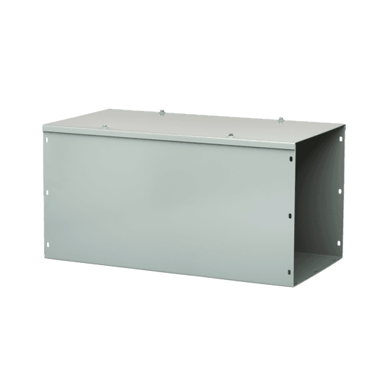 Hoffman F1212G12 Straight Section, Lay-in Hinged-Cover, Type 1, 12.00x12.00x12.00, Gray, Steel, Non-Hinged Hoffman F1212G12 Straight Section, Lay-in Hinged-Cover, Type 1, 12.00x12.00x12.00, Gray, Steel, Non-Hinged