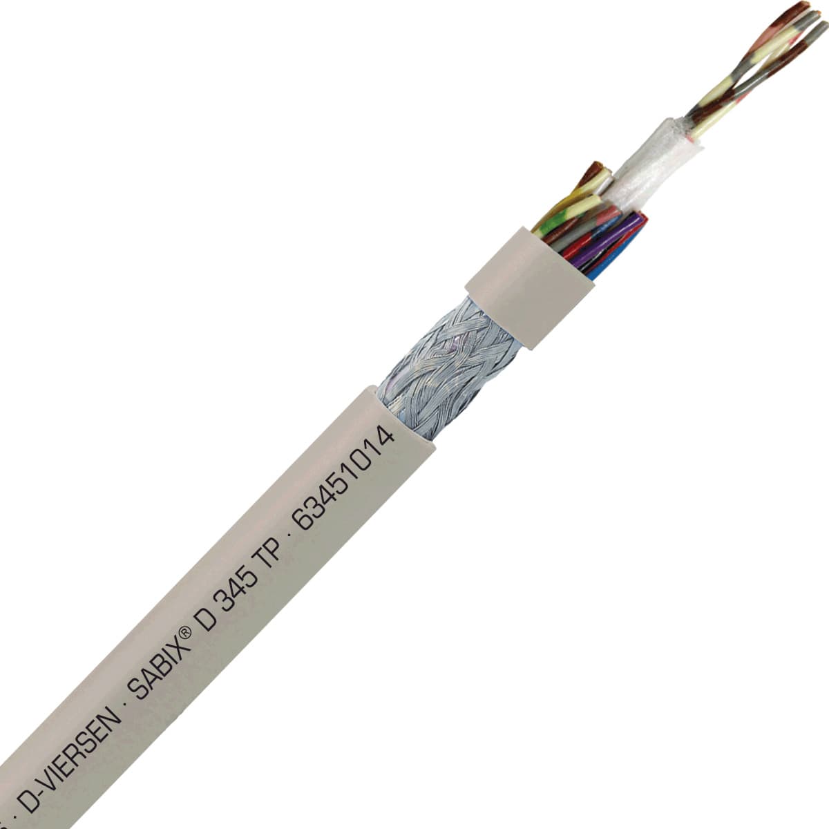 SAB 63451014 SABIX D 345 FRNC TP - 26 AWG/10pr, halogen-free flame retardant paired data cable, CE, RoHS SAB 63451014 SABIX D 345 FRNC TP - 26 AWG/10pr, halogen-free flame retardant paired data cable, CE, RoHS