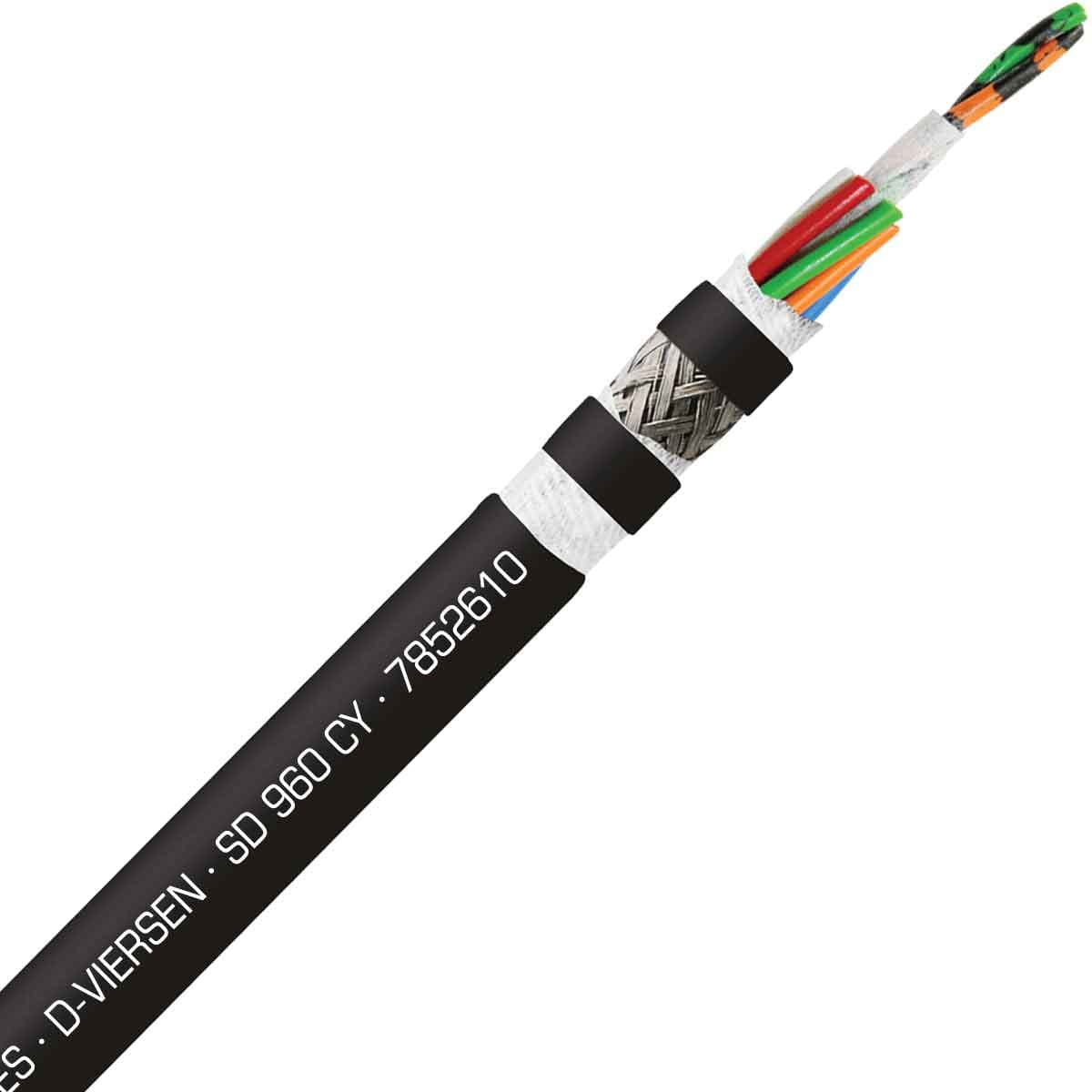 SAB 7852610 SD 960 CY - 26 AWG/10c, shielded oil resistant continuous flex PVC data cable, UL, CE, RoHS SAB 7852610 SD 960 CY - 26 AWG/10c, shielded oil resistant continuous flex PVC data cable, UL, CE, RoHS