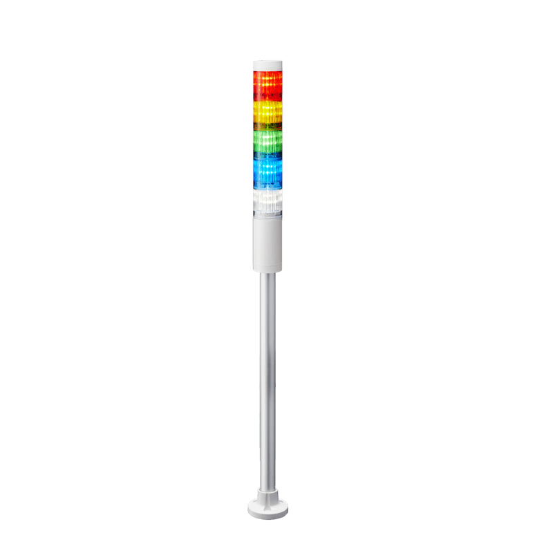 Patlite LR4-502PJNW-RYGBC 40mm diameter UL CE IP65 24V DC, Pole Mount/Cable, No Flashing/Buzzer, Off-white, Red/Amber/Green/Blue/White Module Patlite LR4-502PJNW-RYGBC 40mm diameter UL CE IP65 24V DC, Pole Mount/Cable, No Flashing/Buzzer, Off-white, Red/Amber/Green/Blue/White Module