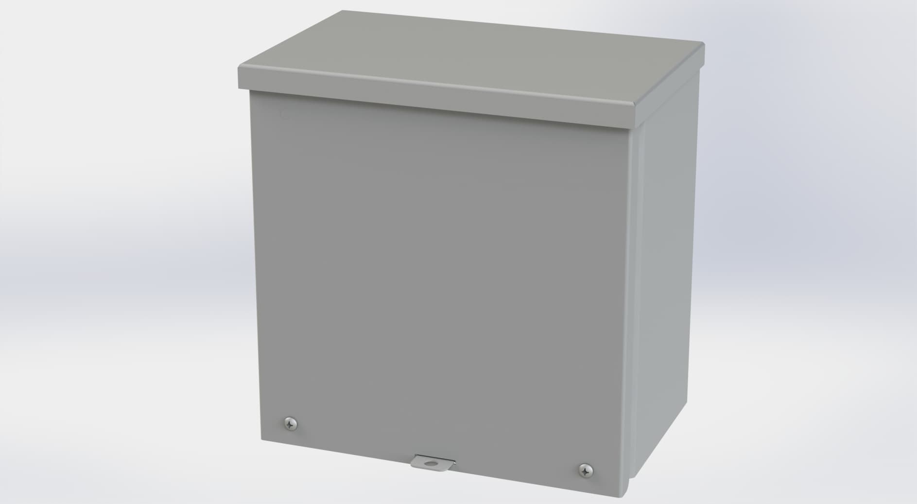 Saginaw Control SCE-10R106 Type-3R Screw Cover Enclosure, Height:10.00", Width:10.00", Depth:6.00", ANSI-61 gray powder coating inside and out. Saginaw Control SCE-10R106 Type-3R Screw Cover Enclosure, Height:10.00", Width:10.00", Depth:6.00", ANSI-61 gray powder coating inside and out.
