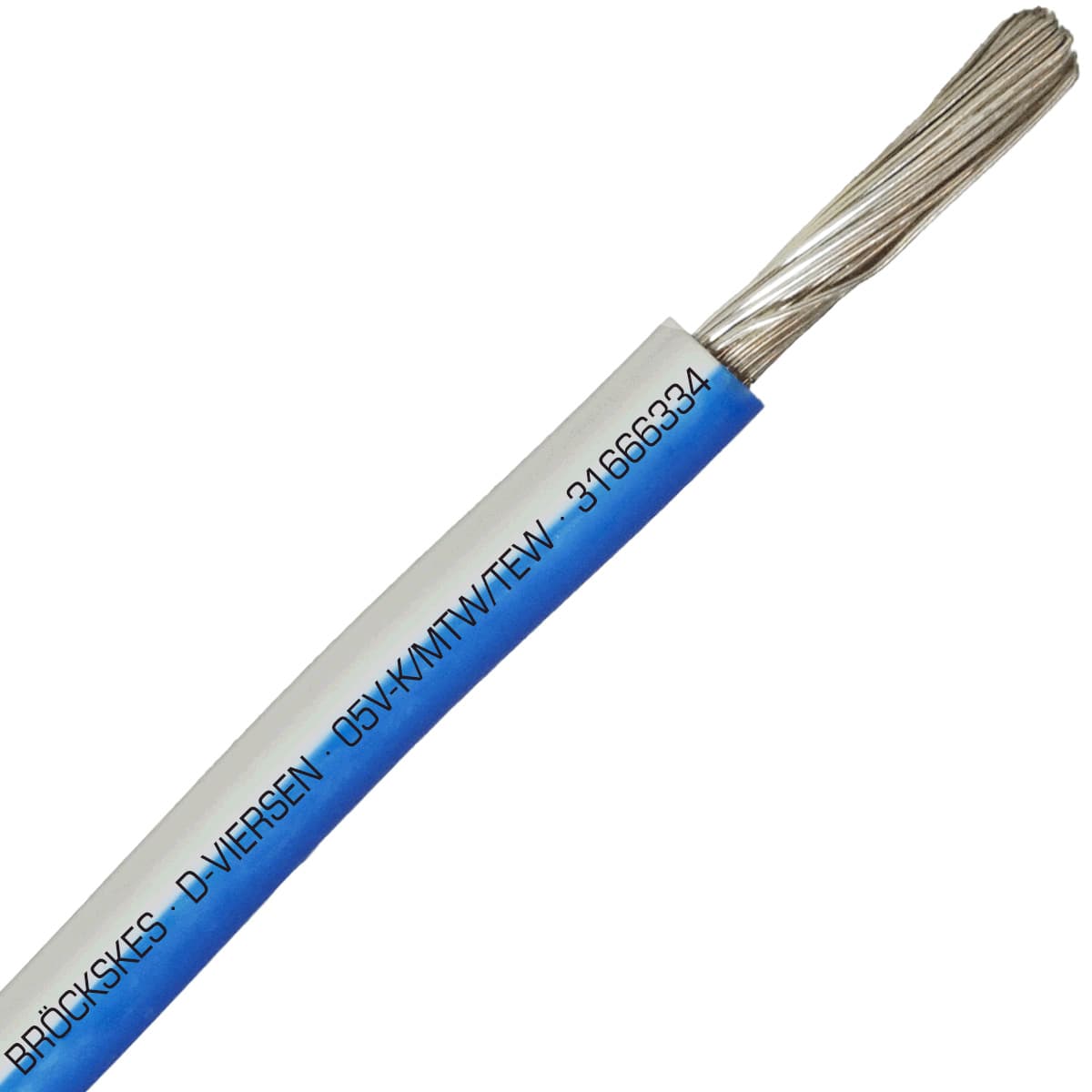 SAB 31666334 05V-K/MTW/TEW (UL/CSA/CE) - 22 AWG hook-up wire, White/Blue SAB 31666334 05V-K/MTW/TEW (UL/CSA/CE) - 22 AWG hook-up wire, White/Blue