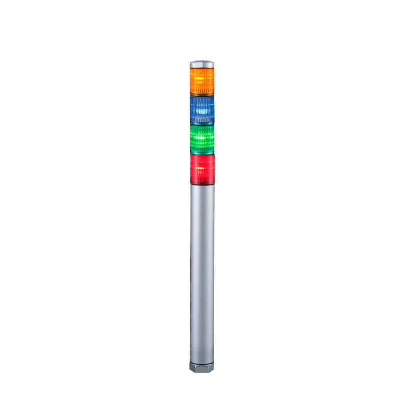 Patlite MP-402-YBGR 30mm 4-Tier LED Signal Tower, 24V AC/DC, Direct Mount, Silver Body, LED: Amber, Blue, Green, Red Patlite MP-402-YBGR 30mm 4-Tier LED Signal Tower, 24V AC/DC, Direct Mount, Silver Body, LED: Amber, Blue, Green, Red