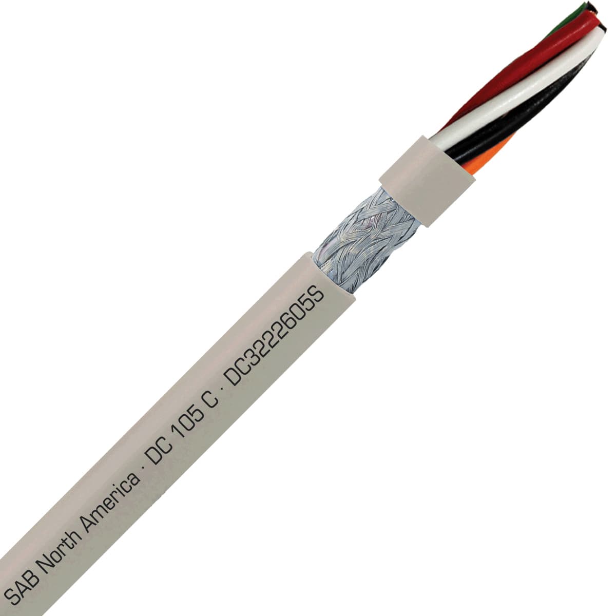 SAB DC3222605S DC 105 C - 26 AWG/5c, shielded flexible oil resistant data cable, UL, CSA, CE, RoHS SAB DC3222605S DC 105 C - 26 AWG/5c, shielded flexible oil resistant data cable, UL, CSA, CE, RoHS