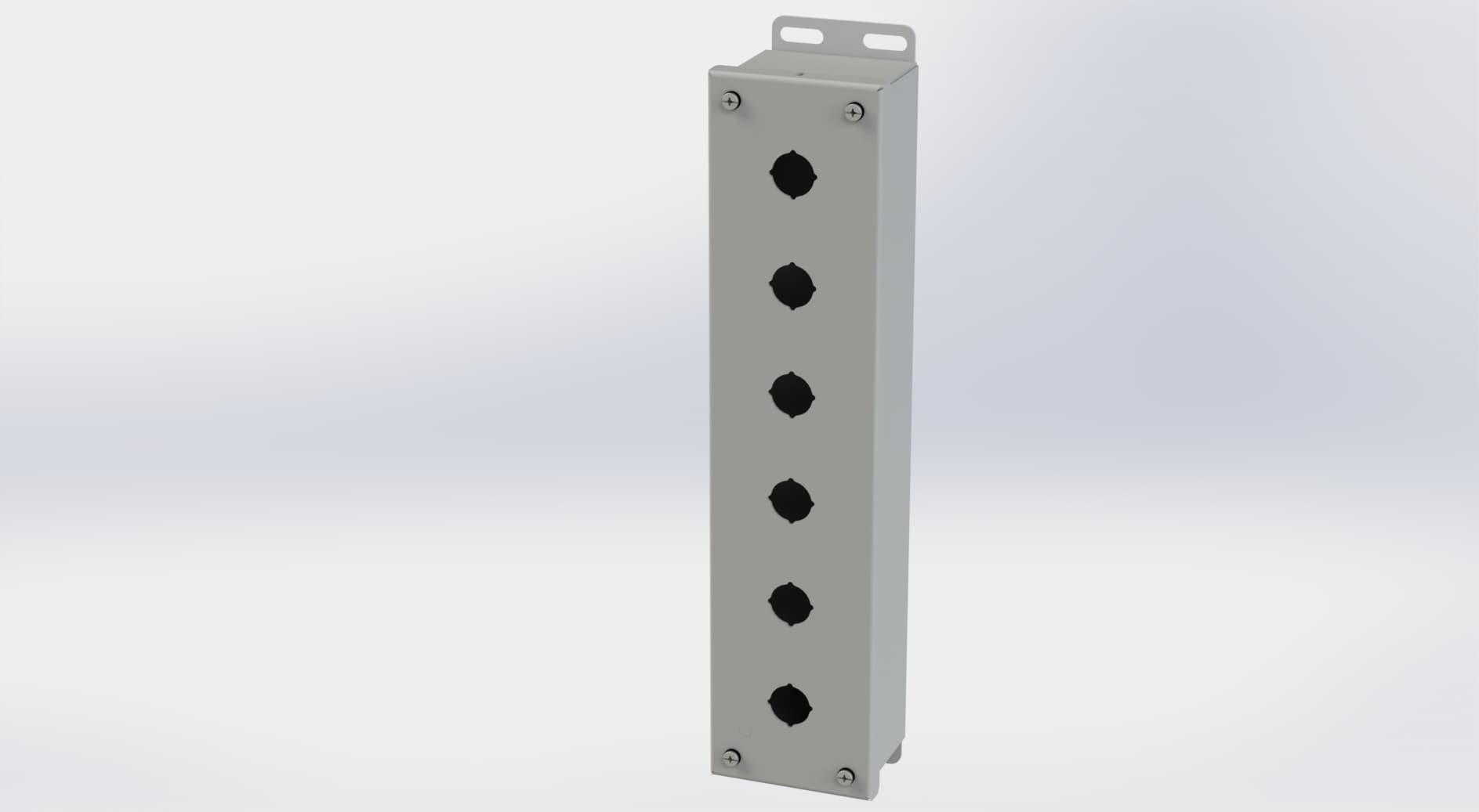 Saginaw Control SCE-6PBVLI PB Enclosure, Height:14.75", Width:3.25", Depth:2.75", ANSI-61 gray powder coat inside and out. Saginaw Control SCE-6PBVLI PB Enclosure, Height:14.75", Width:3.25", Depth:2.75", ANSI-61 gray powder coat inside and out.