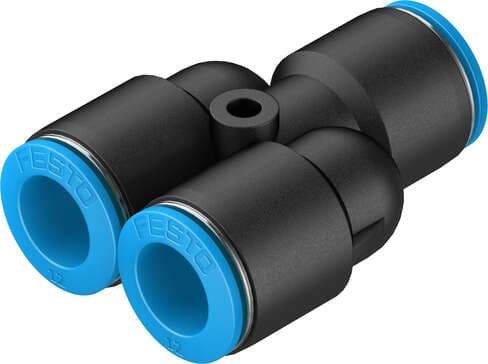 Festo 153152 push-in Y-connector QSY-12 Size: Standard, Nominal size: 7 mm, Assembly position: Any, Container size: 10, Design structure: Push/pull principle Festo 153152 push-in Y-connector QSY-12 Size: Standard, Nominal size: 7 mm, Assembly position: Any, Container size: 10, Design structure: Push/pull principle
