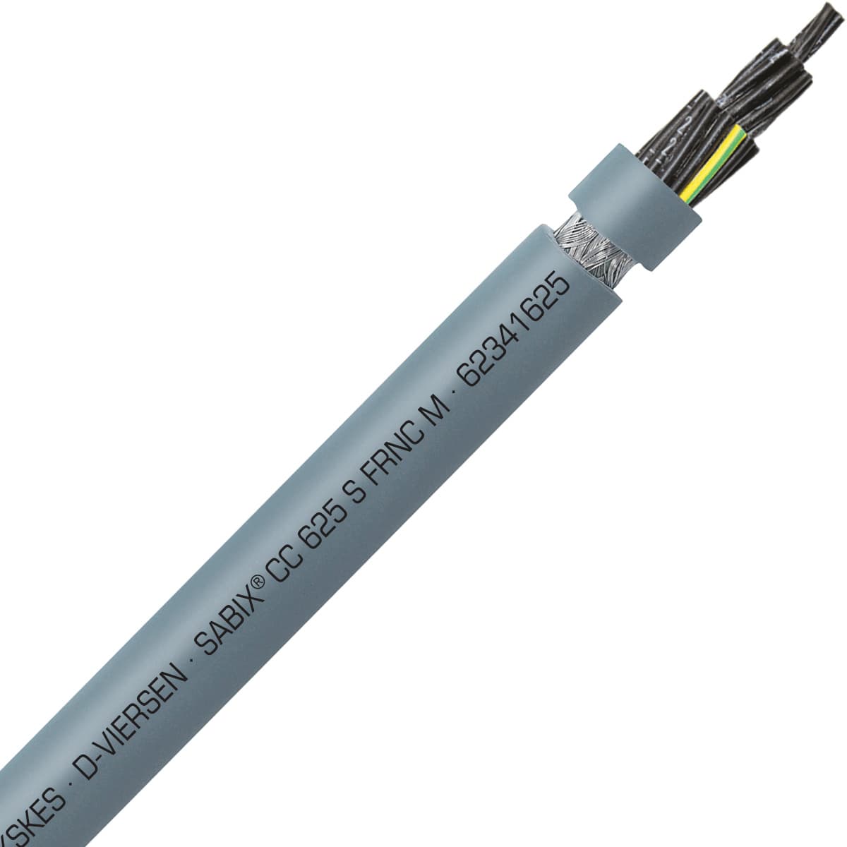 SAB 62341625 SABIX CC 625 S FRNC M - 16 AWG/25c, shielded halogen-free flame retardant flexible control cable, UL, CSA, CE, RoHS SAB 62341625 SABIX CC 625 S FRNC M - 16 AWG/25c, shielded halogen-free flame retardant flexible control cable, UL, CSA, CE, RoHS