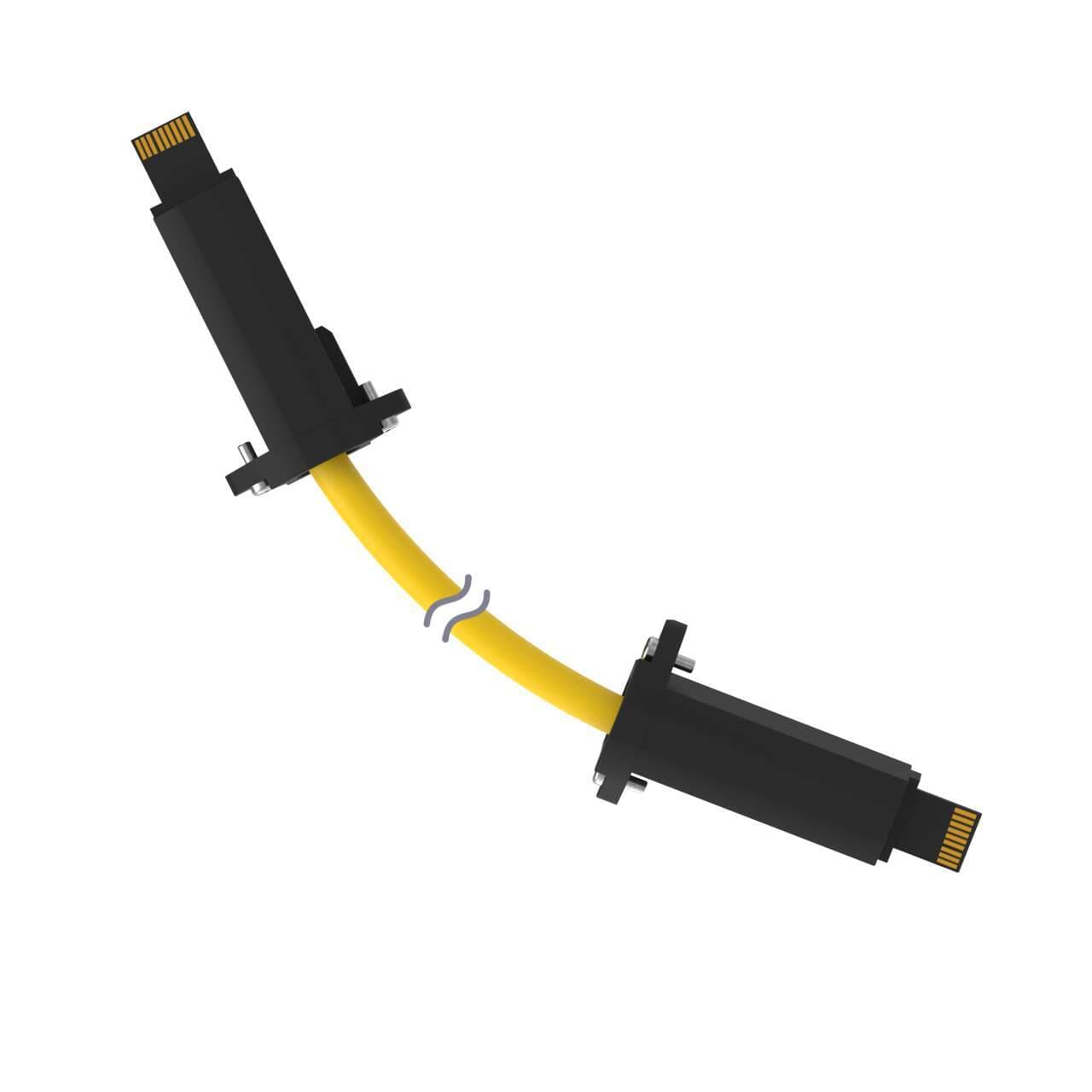 Banner DELP-110E Cordset: Double Ended LP-Custom; 11-pin Straight Male; 11-pin Straight Male; 0.05 m 11x24 Yellow PVC Jacket; Nylon Black Coupling Nuts Banner DELP-110E Cordset: Double Ended LP-Custom; 11-pin Straight Male; 11-pin Straight Male; 0.05 m 11x24 Yellow PVC Jacket; Nylon Black Coupling Nuts