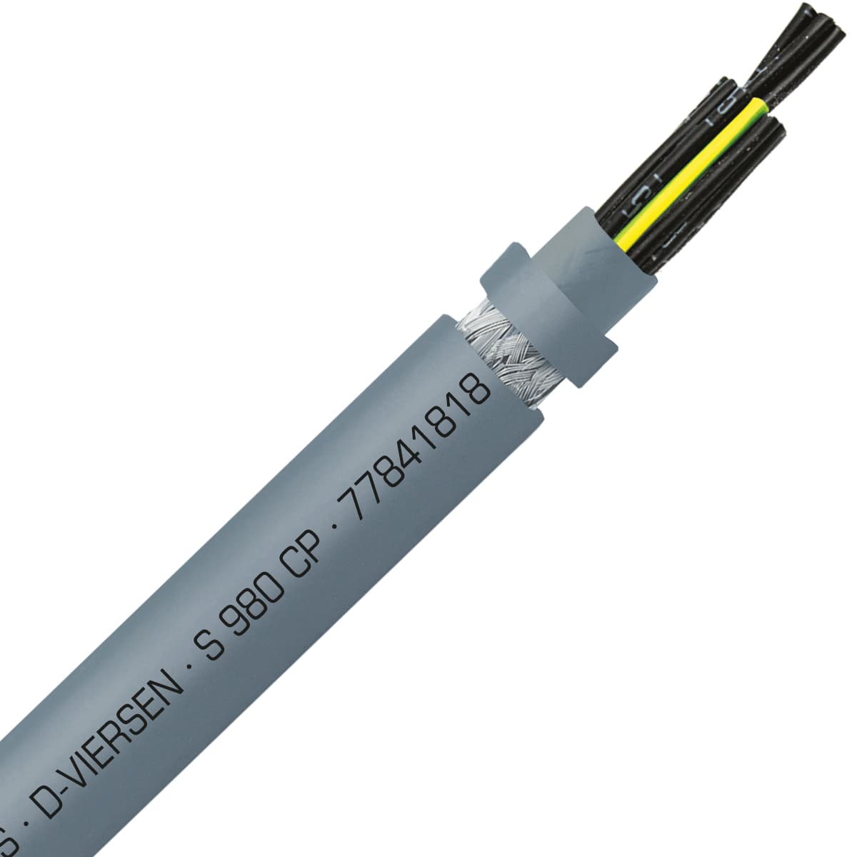 SAB 77841818 S 980 CP - 18 AWG/18c, shielded halogen-free heavy duty continuous flex PUR control cable, UL, CSA, CE, RoHS SAB 77841818 S 980 CP - 18 AWG/18c, shielded halogen-free heavy duty continuous flex PUR control cable, UL, CSA, CE, RoHS
