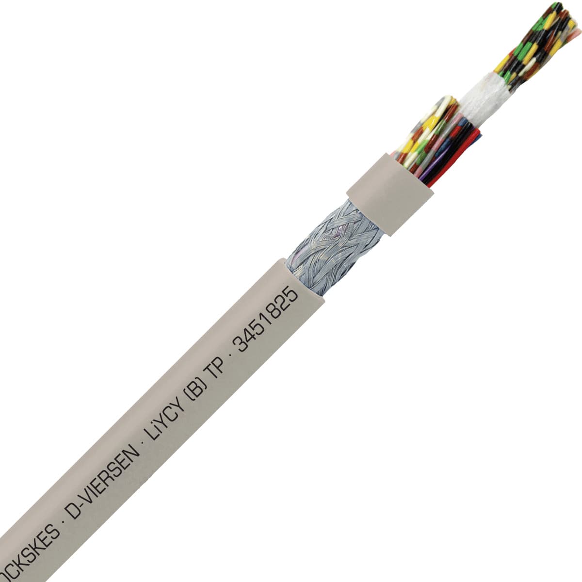 SAB 3451825 LiYCY (B) TP - 24 AWG/18pr, shielded multi-paired signal and control PVC cable with DIN color code SAB 3451825 LiYCY (B) TP - 24 AWG/18pr, shielded multi-paired signal and control PVC cable with DIN color code