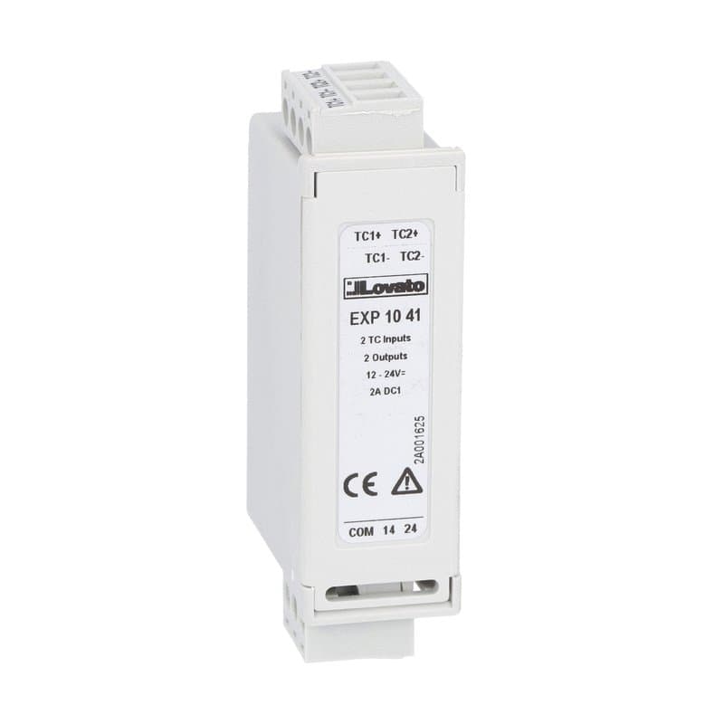 Lovato Electric EXP1041 EXP1041 Lovato - Expansion module EXP series for flush-mount products, 2 thermocouple inputs, 2 static outputs Lovato Electric EXP1041 EXP1041 Lovato - Expansion module EXP series for flush-mount products, 2 thermocouple inputs, 2 static outputs