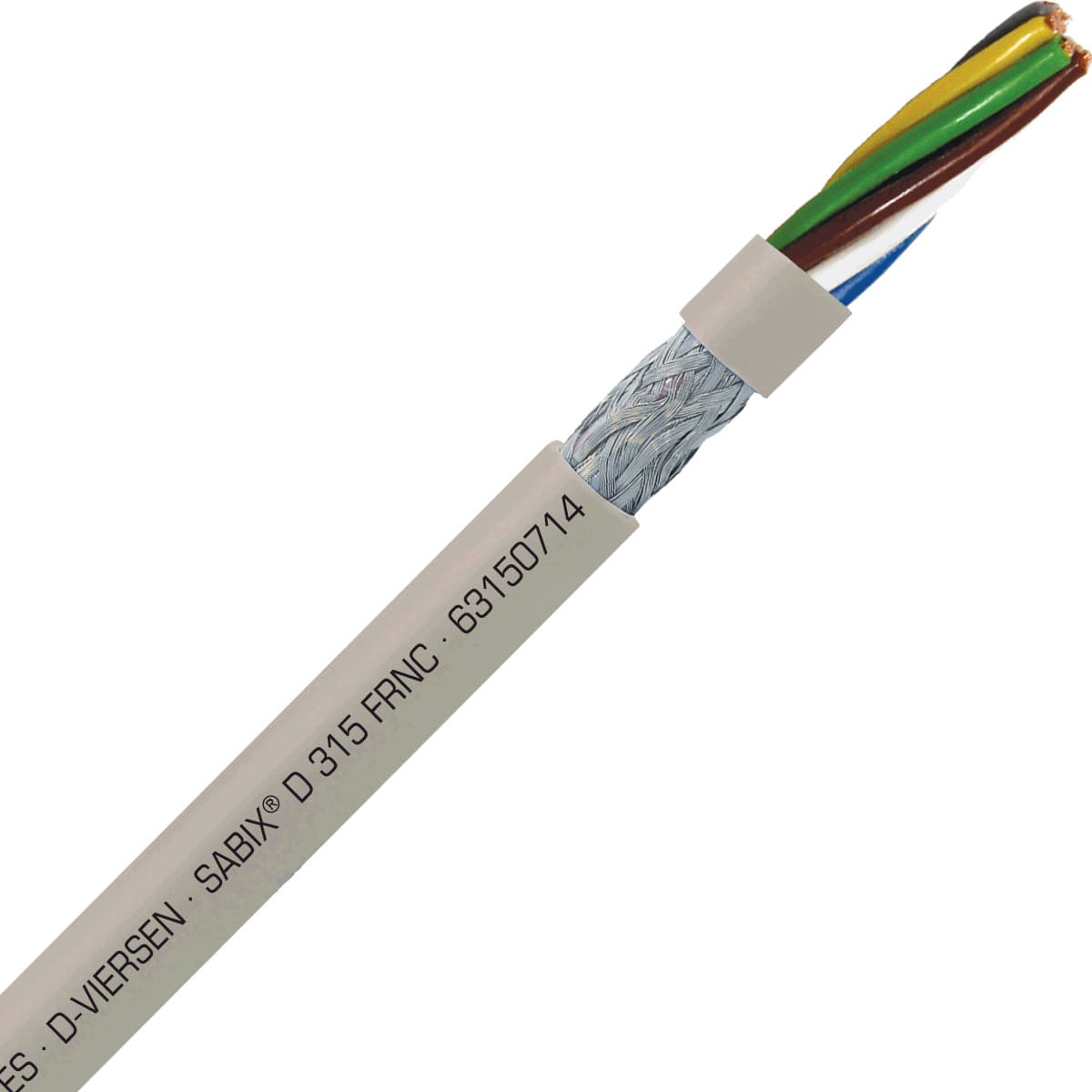 SAB 63150714 SABIX D 315 FRNC -26 AWG/7c, halogen-free flame retardant flexible SABIX data cable, CE, RoHS SAB 63150714 SABIX D 315 FRNC -26 AWG/7c, halogen-free flame retardant flexible SABIX data cable, CE, RoHS