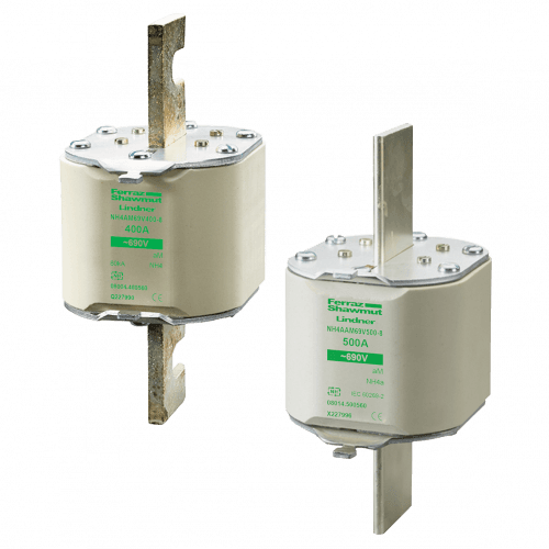Mersen A227999 NH fuse-link aM, 690VAC, size 4a, 800A top indicator/live tags Mersen A227999 NH fuse-link aM, 690VAC, size 4a, 800A top indicator/live tags